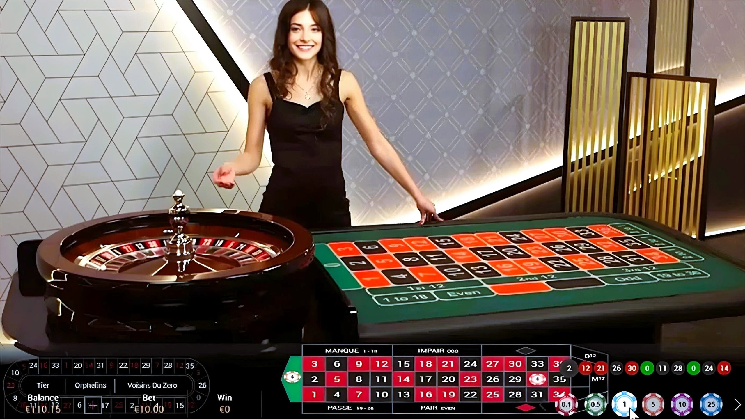Ruleta s živým krupiérom v kasínach